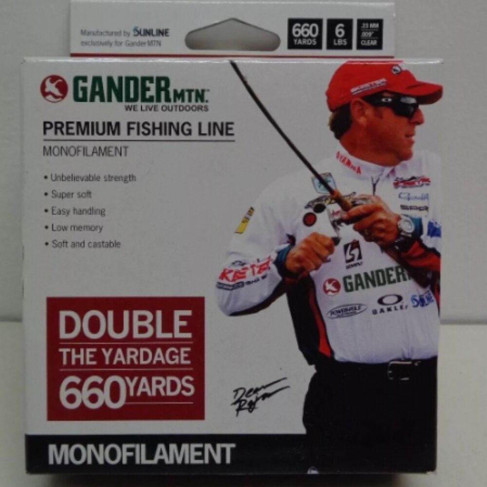 Gander MTN Mountain 6 LB 660 Yards PREMIUM Clear New Monofilament Fishing Line